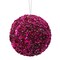 Vickerman Glitter Fuchsia Pink Shatterproof Christmas Ball Ornament 4.25" (105mm)